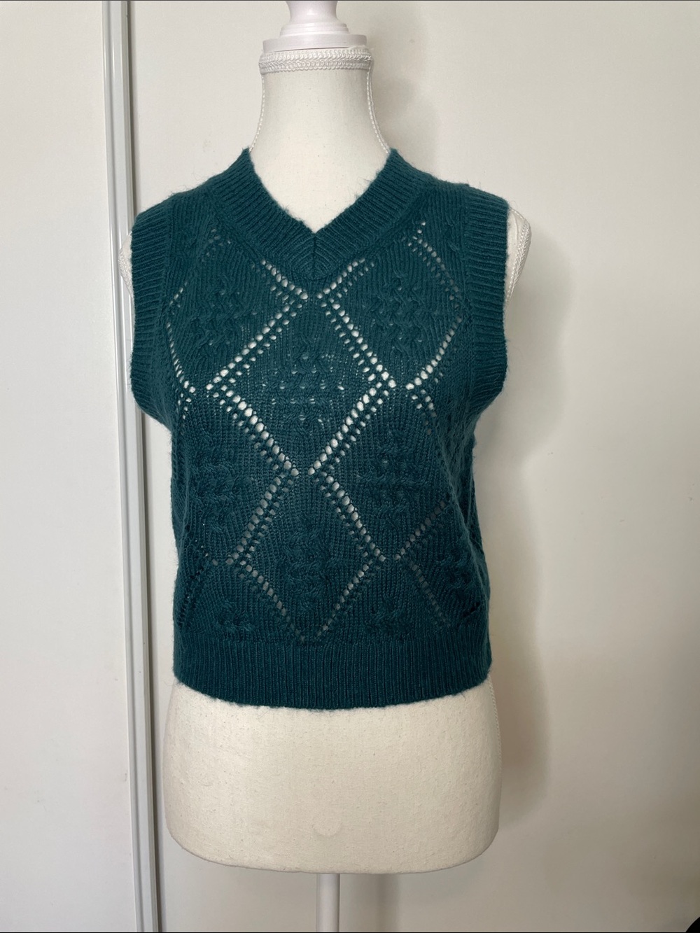 NWT Twik Argyle-Knit Sweater Vest S